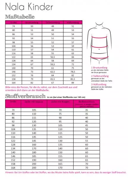 Papierschnittmuster Longjacket Nala Kinder