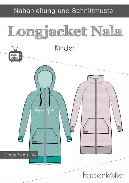 Papierschnittmuster Longjacket Nala Kinder