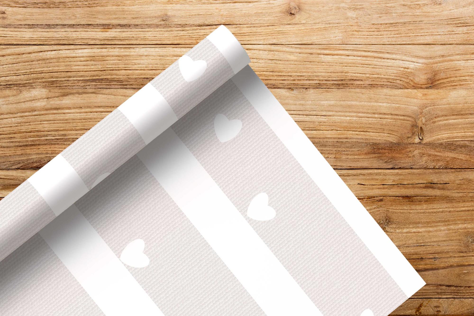 Stoffvorbestellung Robben gestreift sand - Kombistoff