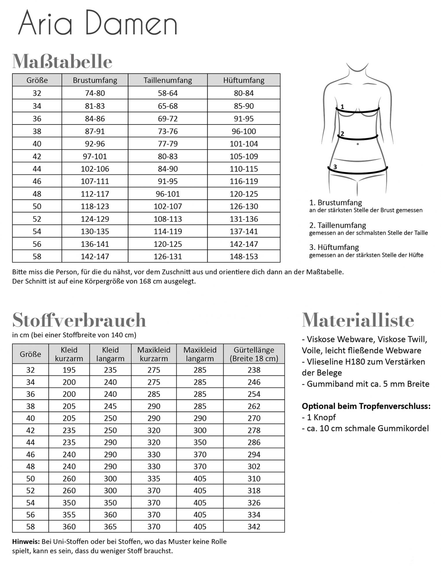 Papierschnittmuster Valentina Damen