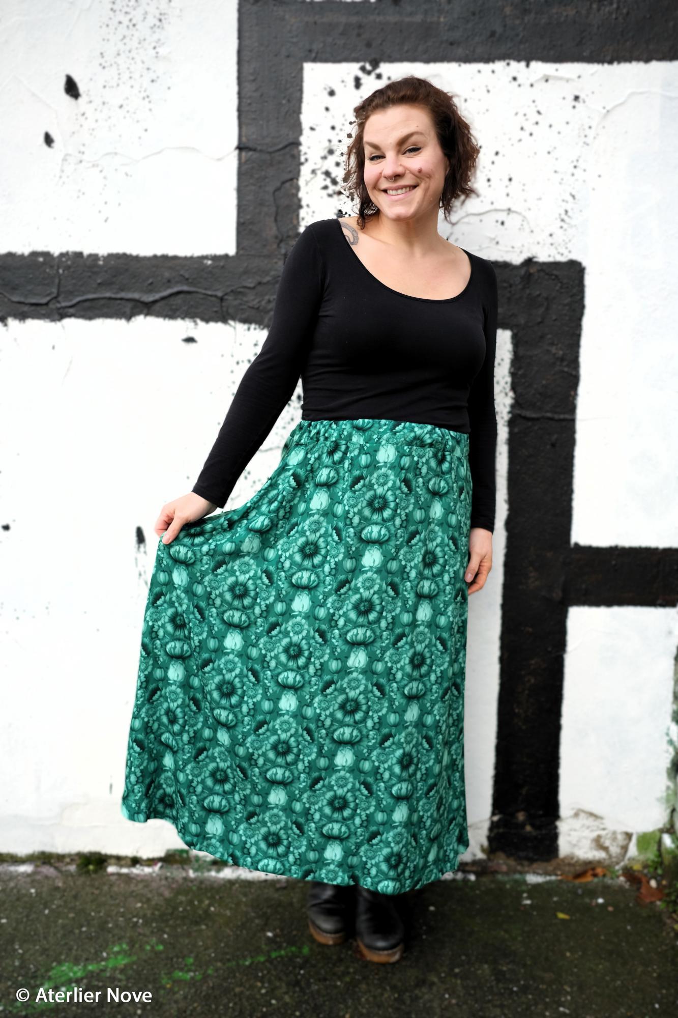 Viskose Webware Victorian Damask Tint by Bienvenido Colorido Smaragd