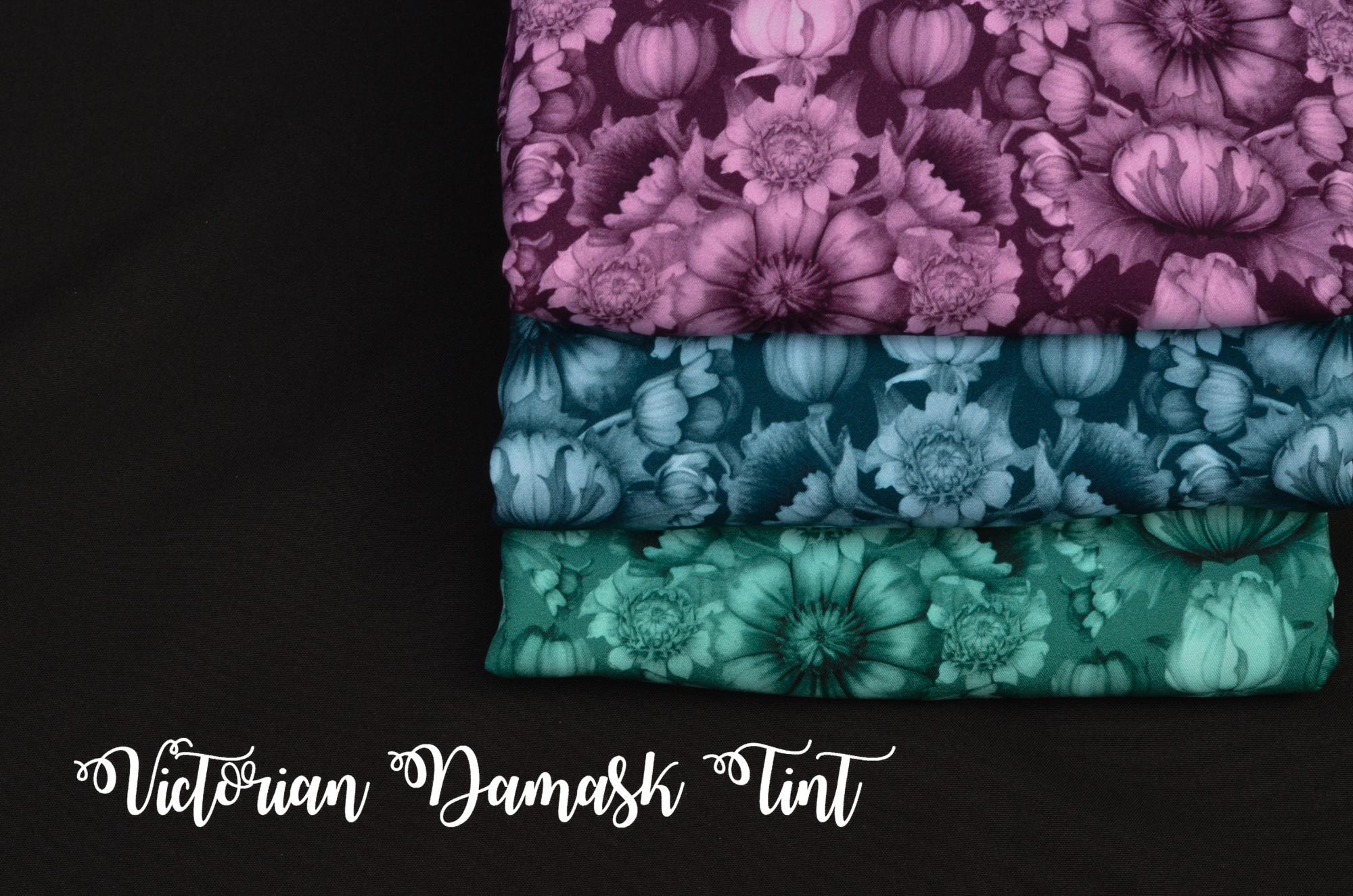 Viskose Webware Victorian Damask Tint by Bienvenido Colorido Bordaux