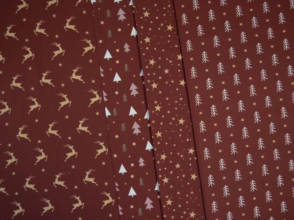 Baumwolle kleine Bäume auf Bordeaux