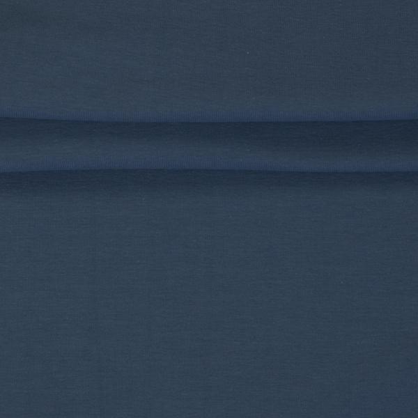 French Terry Uni Jeansblau