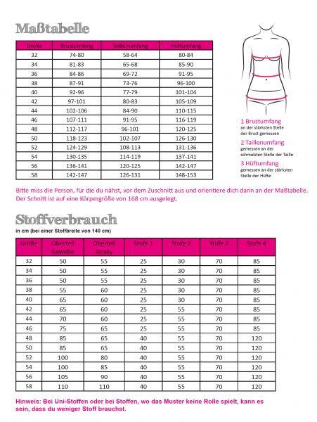 Papierschnittmuster Kleid Fiona Damen