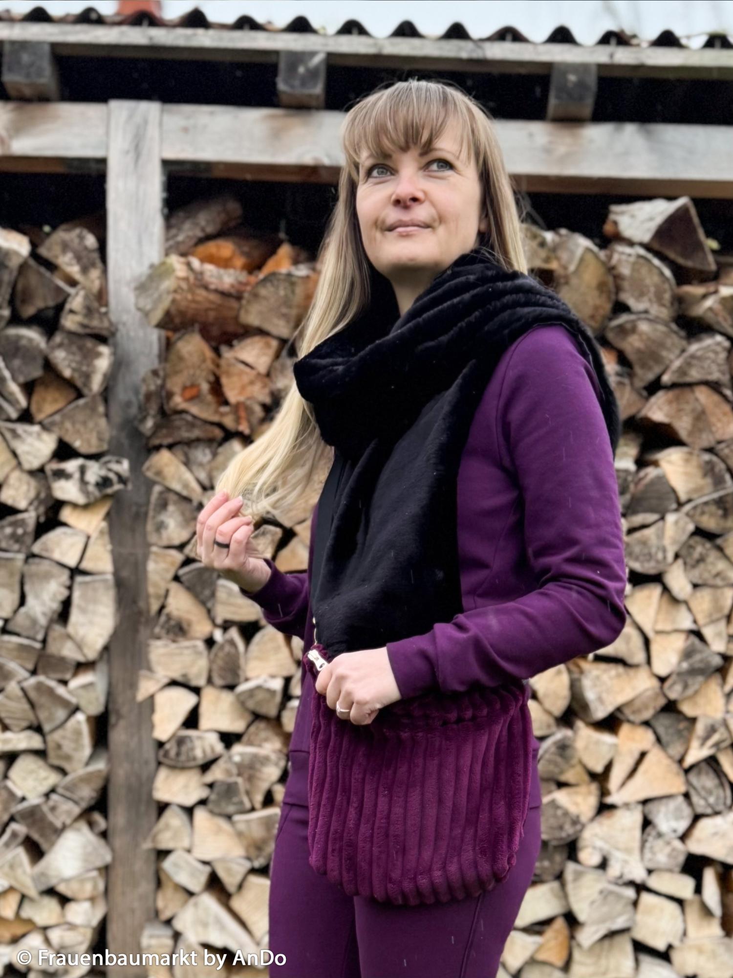 Samtcord Montevideo aubergine