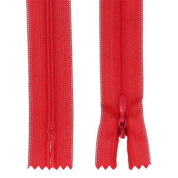 Nahtverdeckter Reißverschluss 25 cm dunkelrot