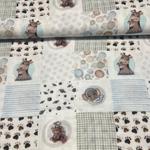 Double Gauze Musselin Teddy & Giraffe