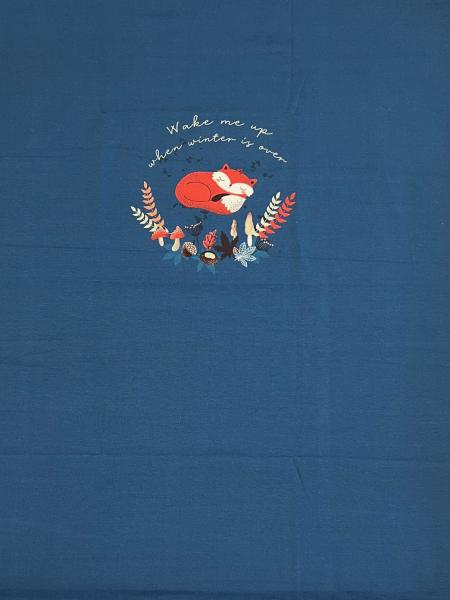 Panel Fuchs schlafend - Blau
