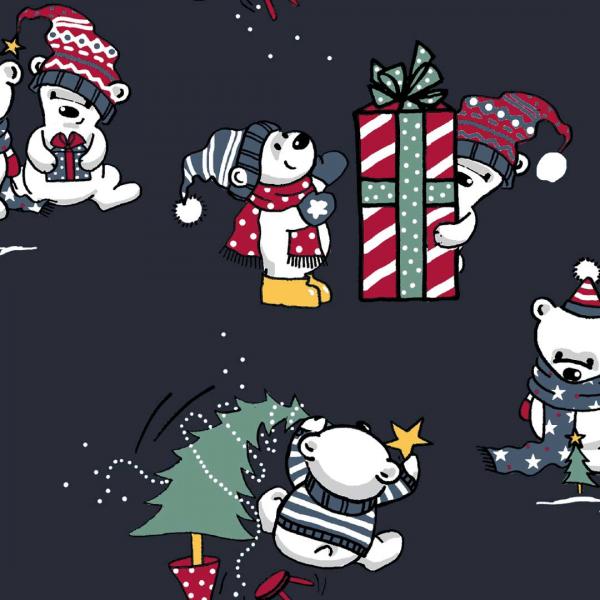 French Terry Christmas Polarbären