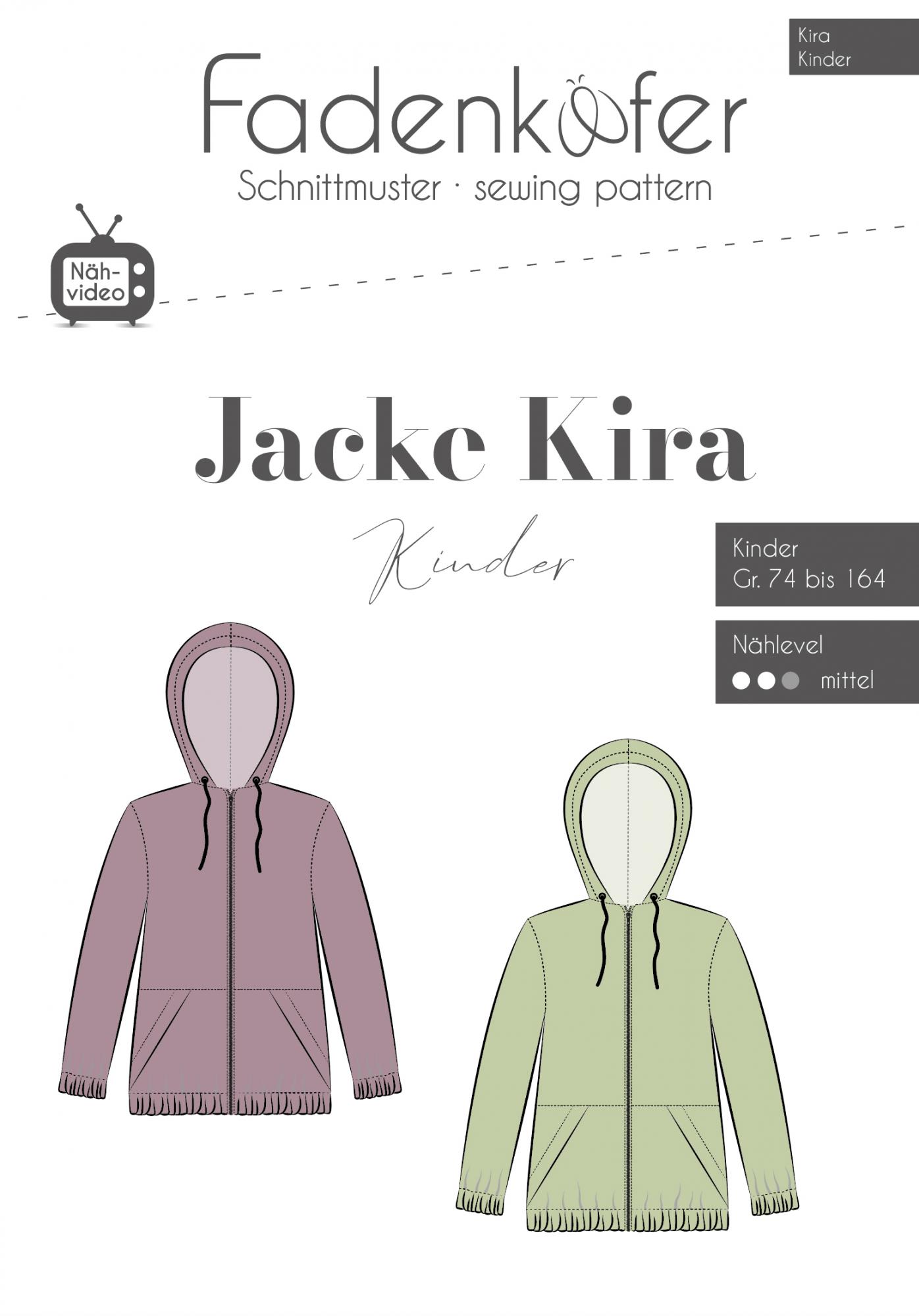 Papierschnittmuster Jacke Kira Kinder