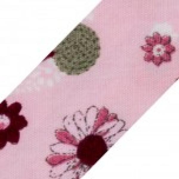 Paspelband  Sterne - rosa Blüten/ Astern
