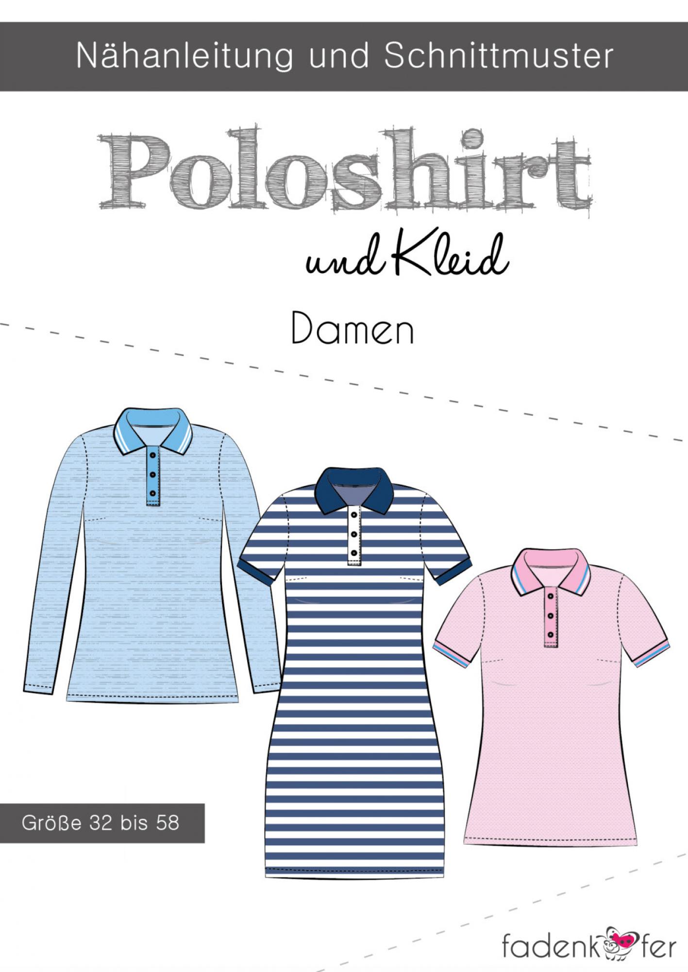 Papierschnittmuster Poloshirt und Kleid Damen