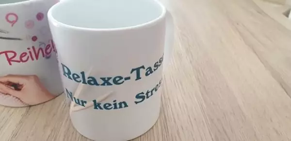 Keramiktasse - Motiv Relax