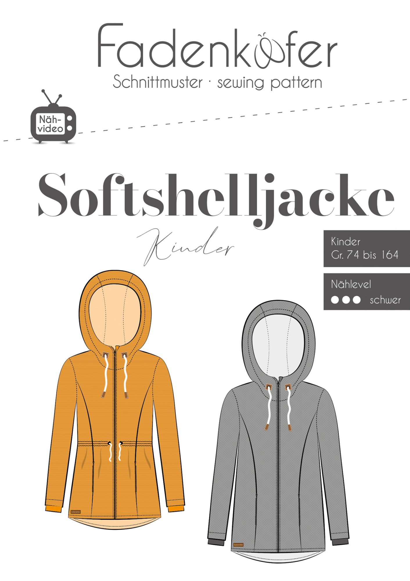 Papierschnittmuster Softshelljacke Kinder