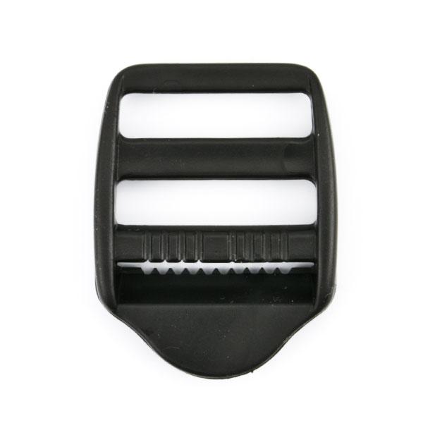 Stegschnalle schwarz 25mm mit Griff