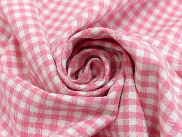 Baumwolle Webware Zefir Karo rosa