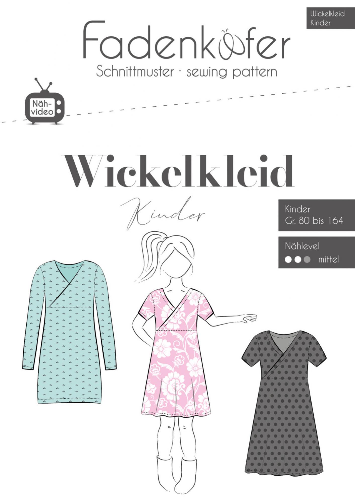 Papierschnittmuster Wickelkleid Kinder