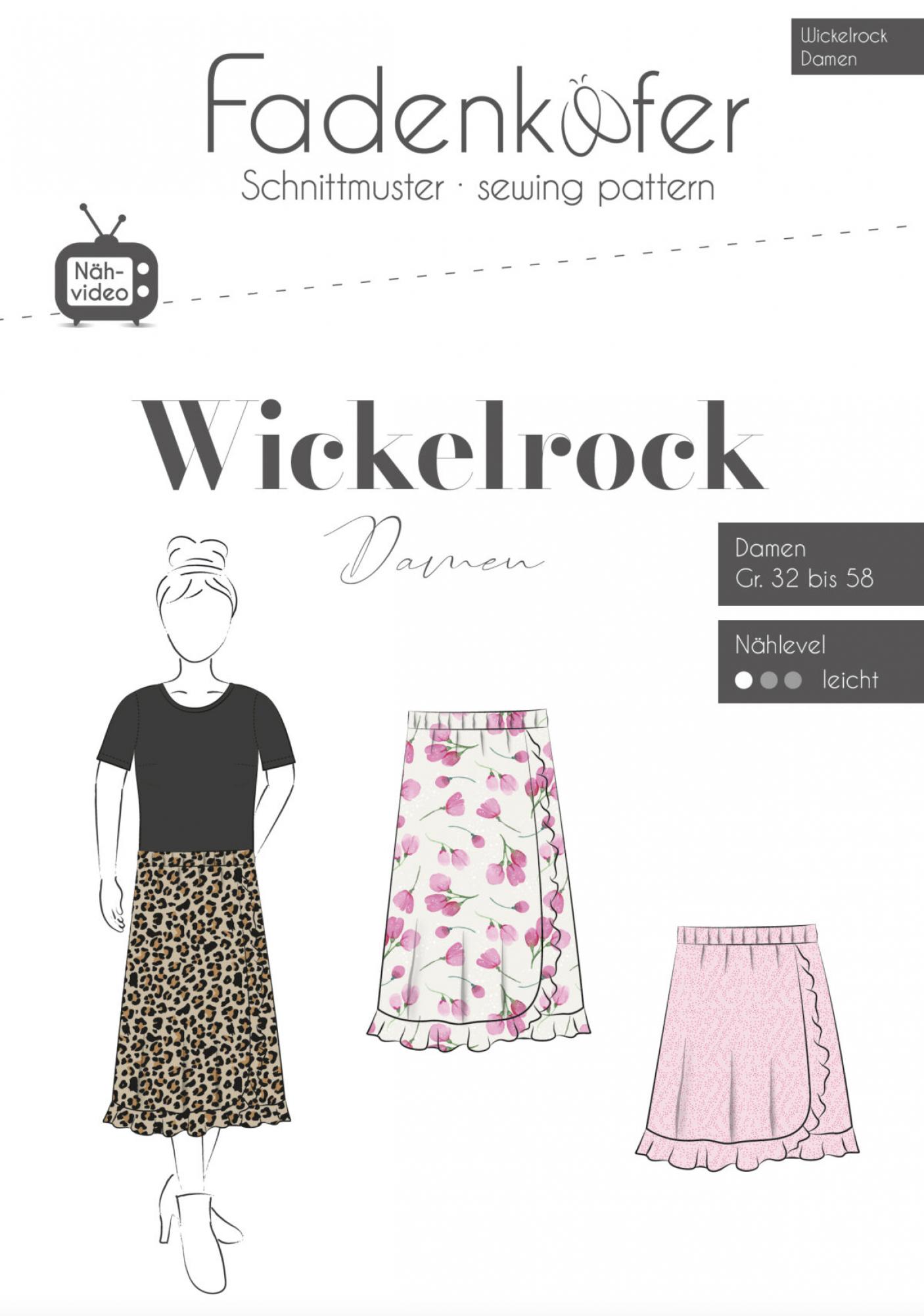 Papierschnittmuster Wickelrock Damen