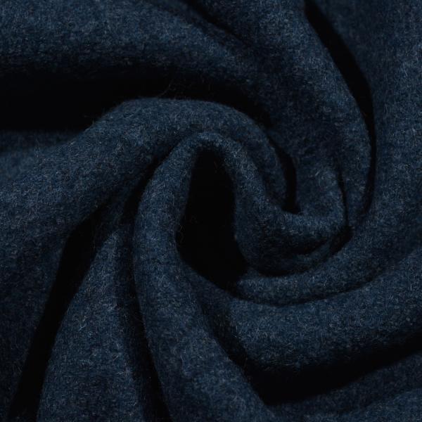 Walkloden Uni melange dunkelblau