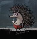 French Terry Panel Igel by Torsten Berger