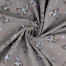 Musselin Double Gauze - Bären taupe