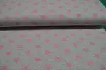 French Terry - Sommersweat - Sterne Pink - hellgrau melange
