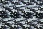 Baumwoll Druck - Flecktarn navy
