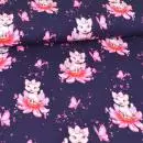 Jersey Motiv Katzen Frühling